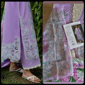 Open Pic/Mushq Hemline 26/Dewdrop Dance/Silk Dupatta/Lilac
