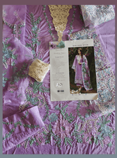 Open Pic/Mushq Hemline 26/Dewdrop Dance/Silk Dupatta/Lilac
