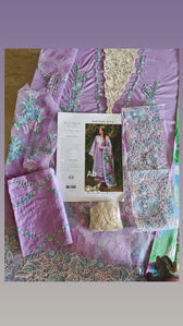 Open Pic/Mushq Hemline 26/Dewdrop Dance/Silk Dupatta/Lilac