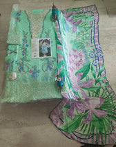 Open Pic/Mushq Hemline 26/Hummingbird Haven/Silk Dupatta/Mint Green