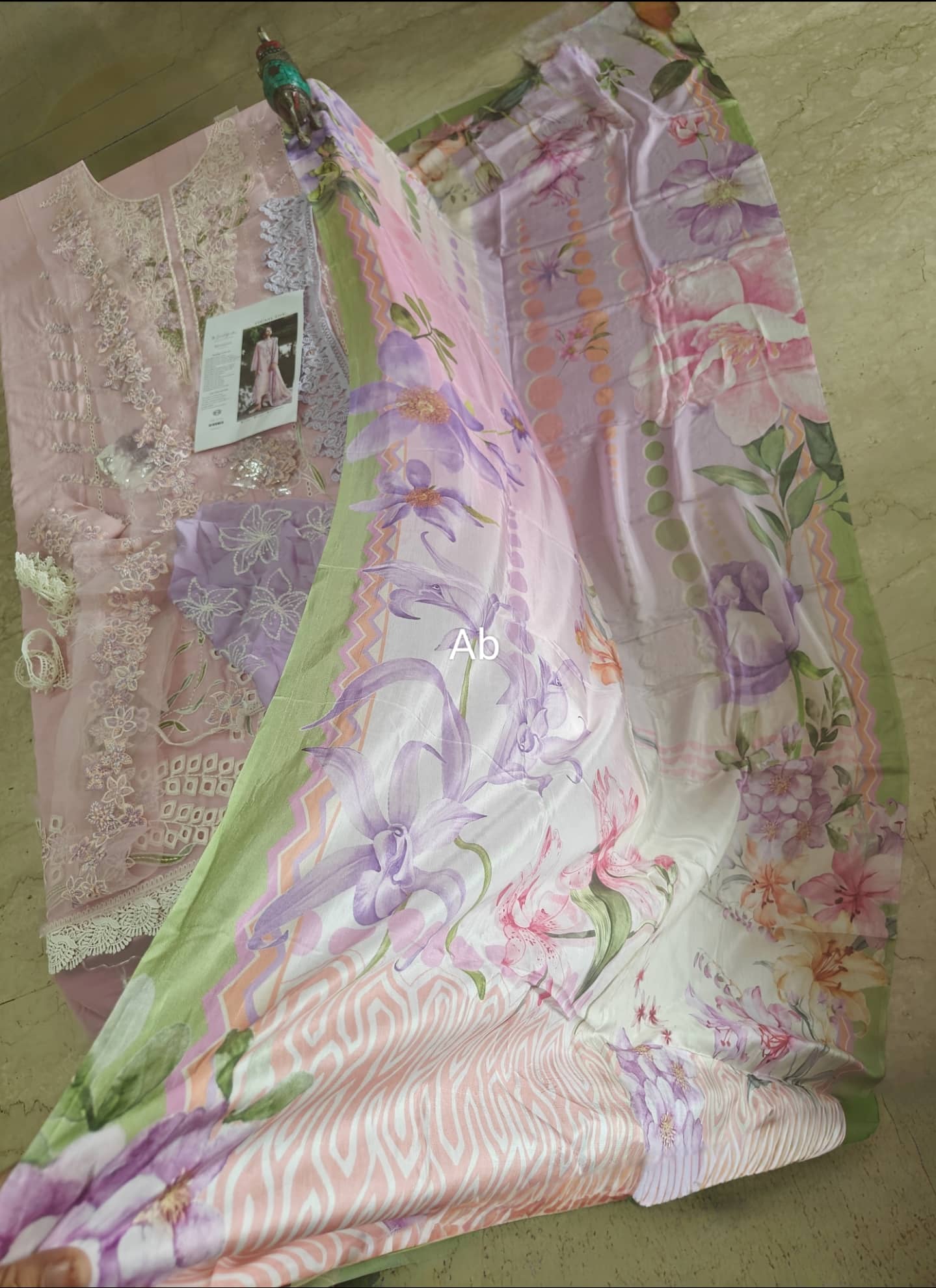 Open Pic/Mushq Hemline 26/Vol 2/Fernlore/Sea Green/Chiffon Dupatta