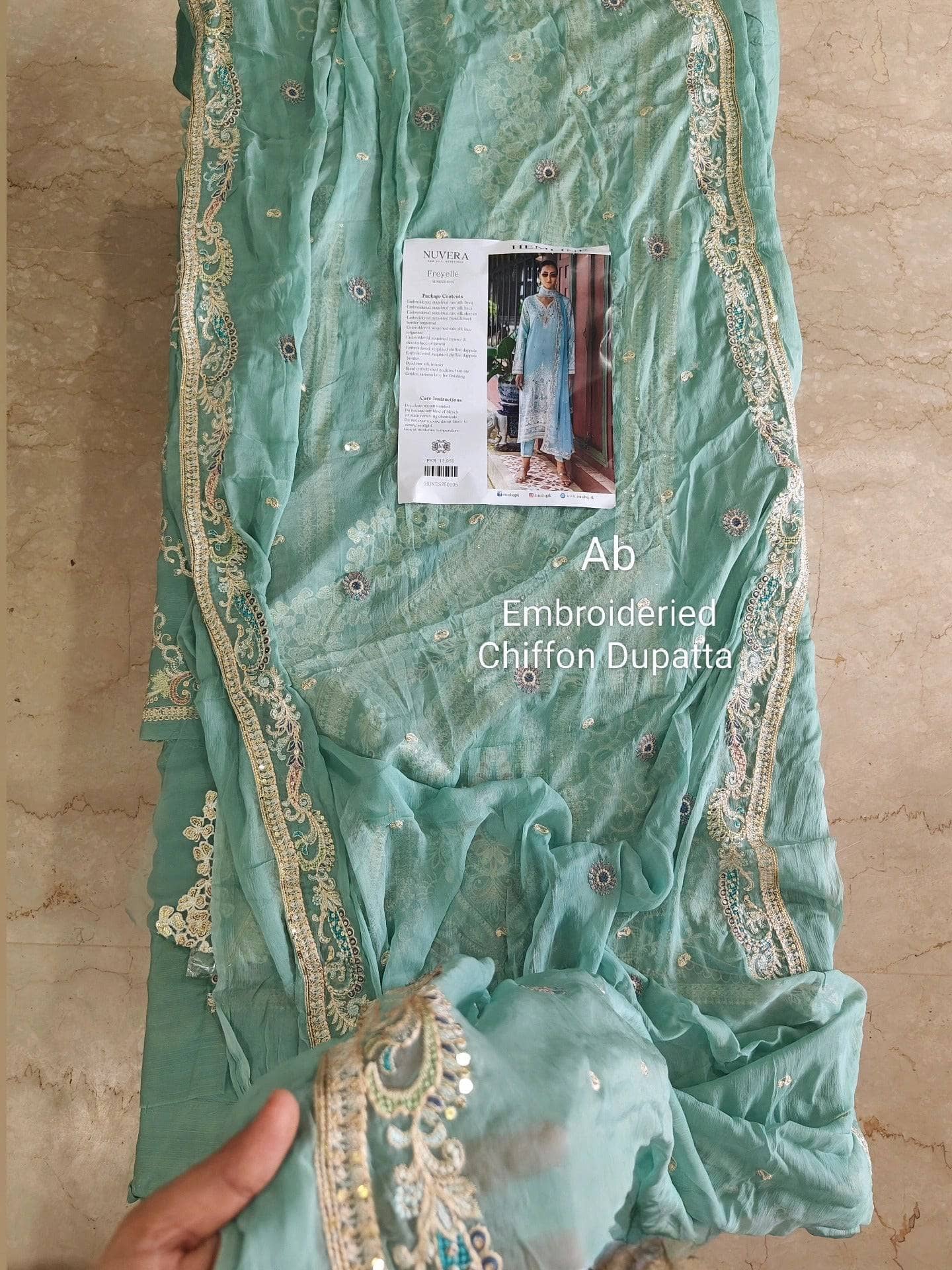 Open Pic/ Mushq Nuvera Hemline Raw Silk/Freyelle/Light Blue