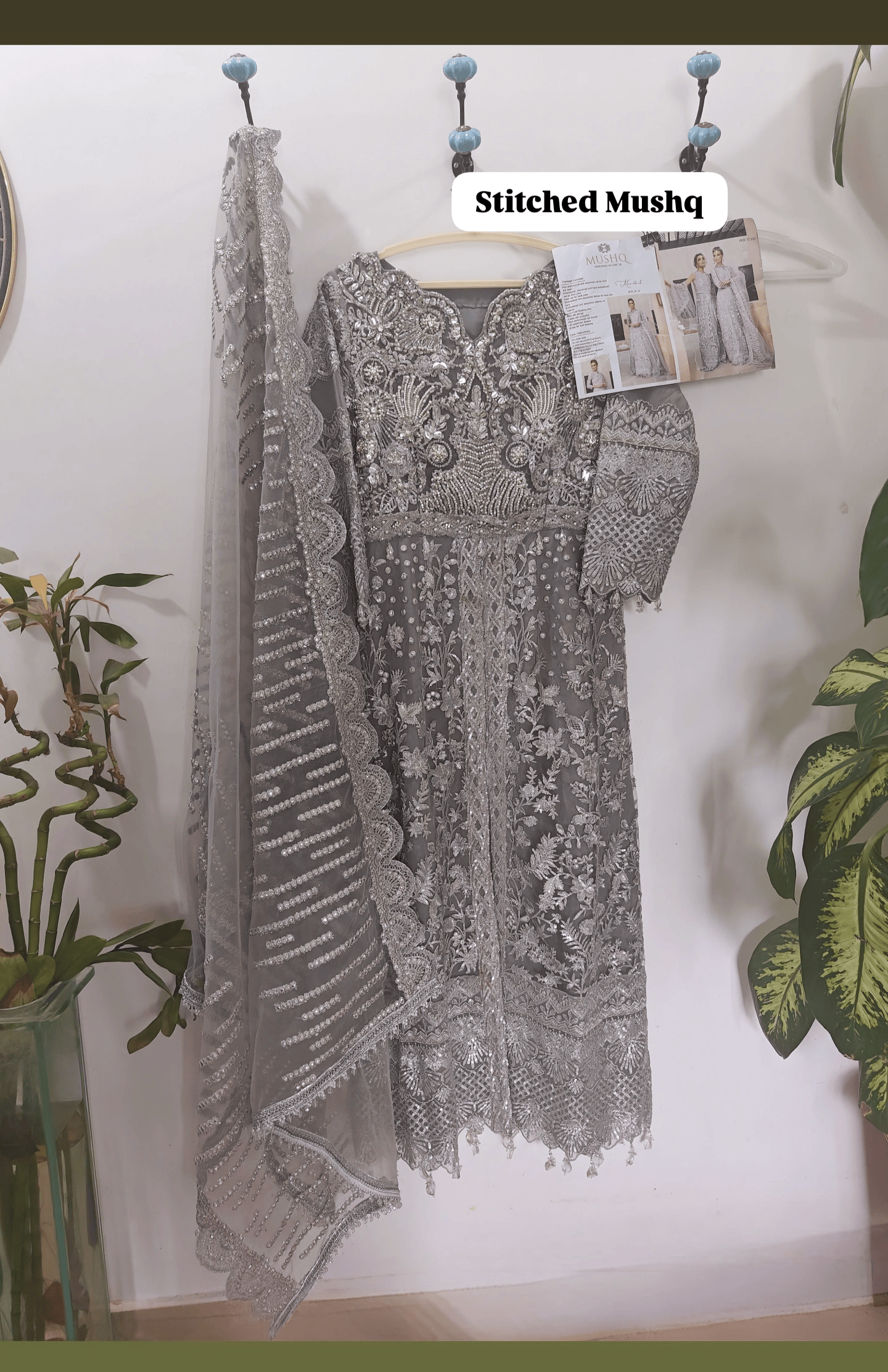 Ready To Wear/Stitched/Size -XL/Mushq Trousseau De Luxe Wedding/Bridal Formal Suit