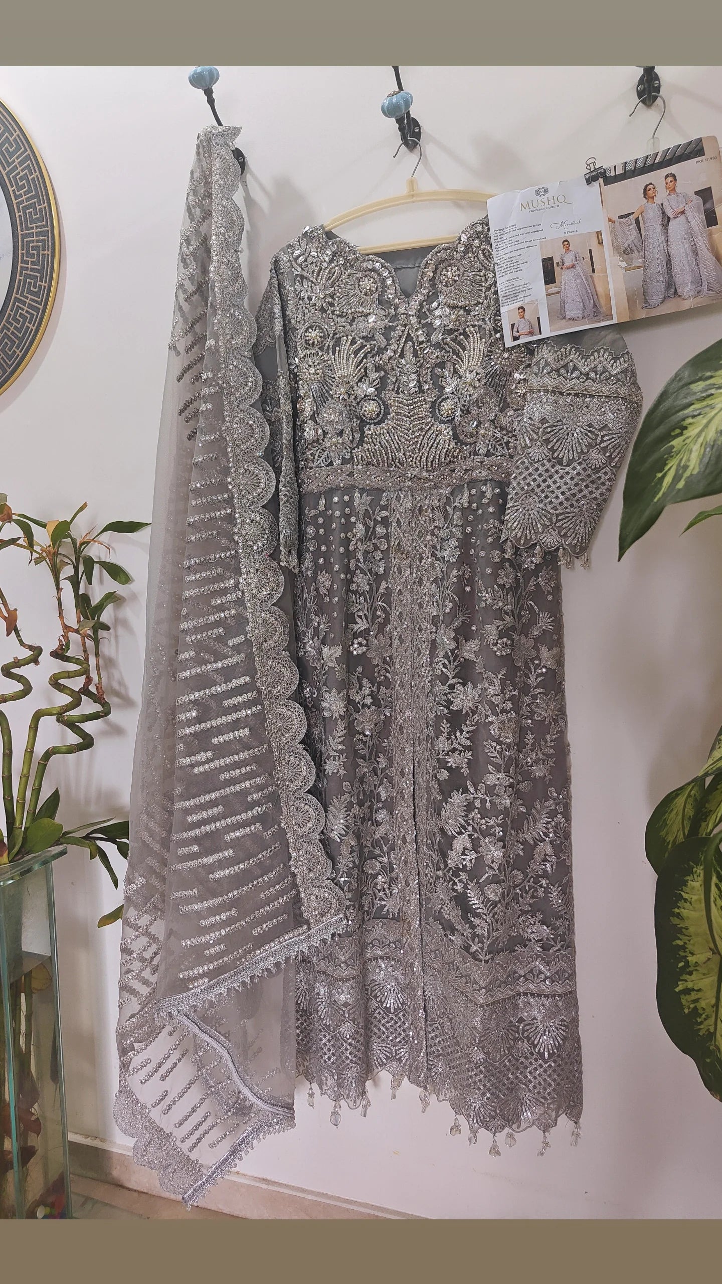 Ready To Wear/Stitched/Size -XL/Mushq Trousseau De Luxe Wedding/Bridal Formal Suit