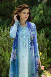 Restocked/Mushq Solace Chikankari/Fiducia/Indigo Blue Mint Green
