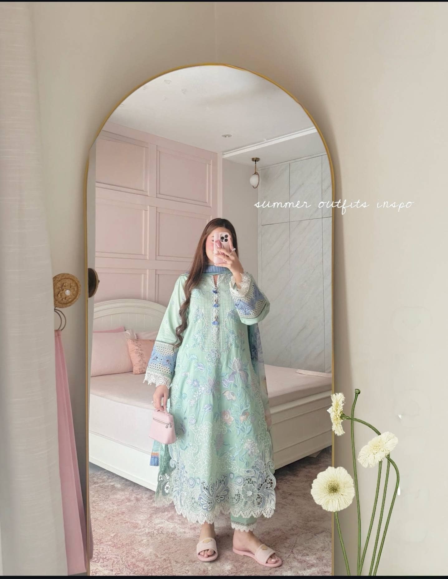 Spotted/HOT🔥SELLER/MUSHQ HEMLINE 26/VOL 2/FERNLORE/SEA GREEN/CHIFFON DUPATTA