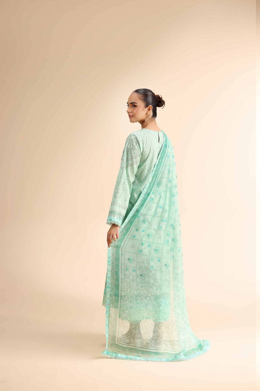 Nishat Cross Season Edit/Printed Embroidered Suit- 42501058/Sea Green