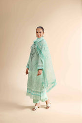Nishat Cross Season Edit/Printed Embroidered Suit- 42501058/Sea Green