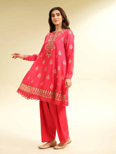 Nishat Cross Season Edit/Printed Shirt Bottom Set/Jacquard Embroideried/42501025/Carrot