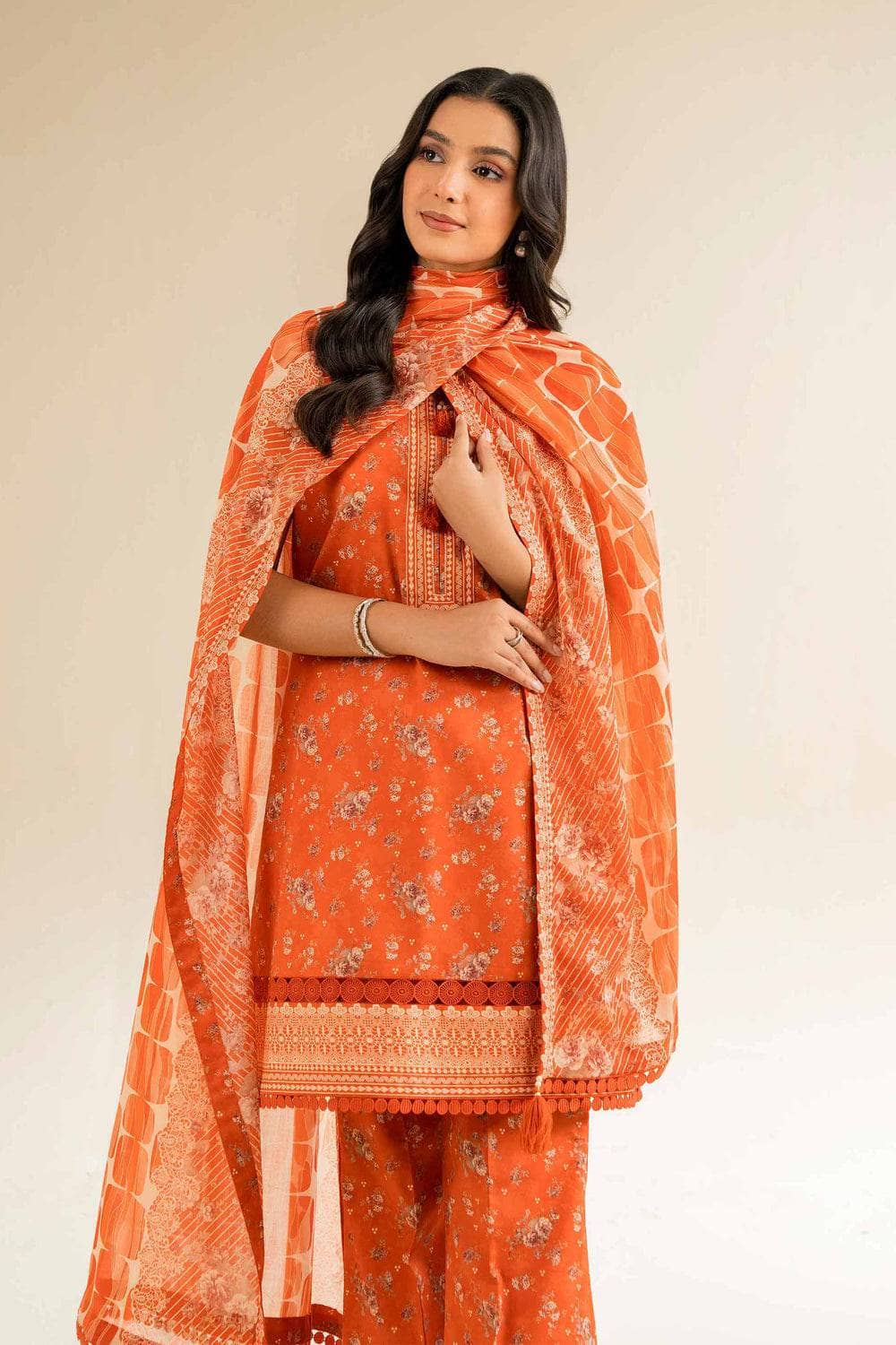 Nishat Cross Season Edit/Printed Suit - 42501069/Orange