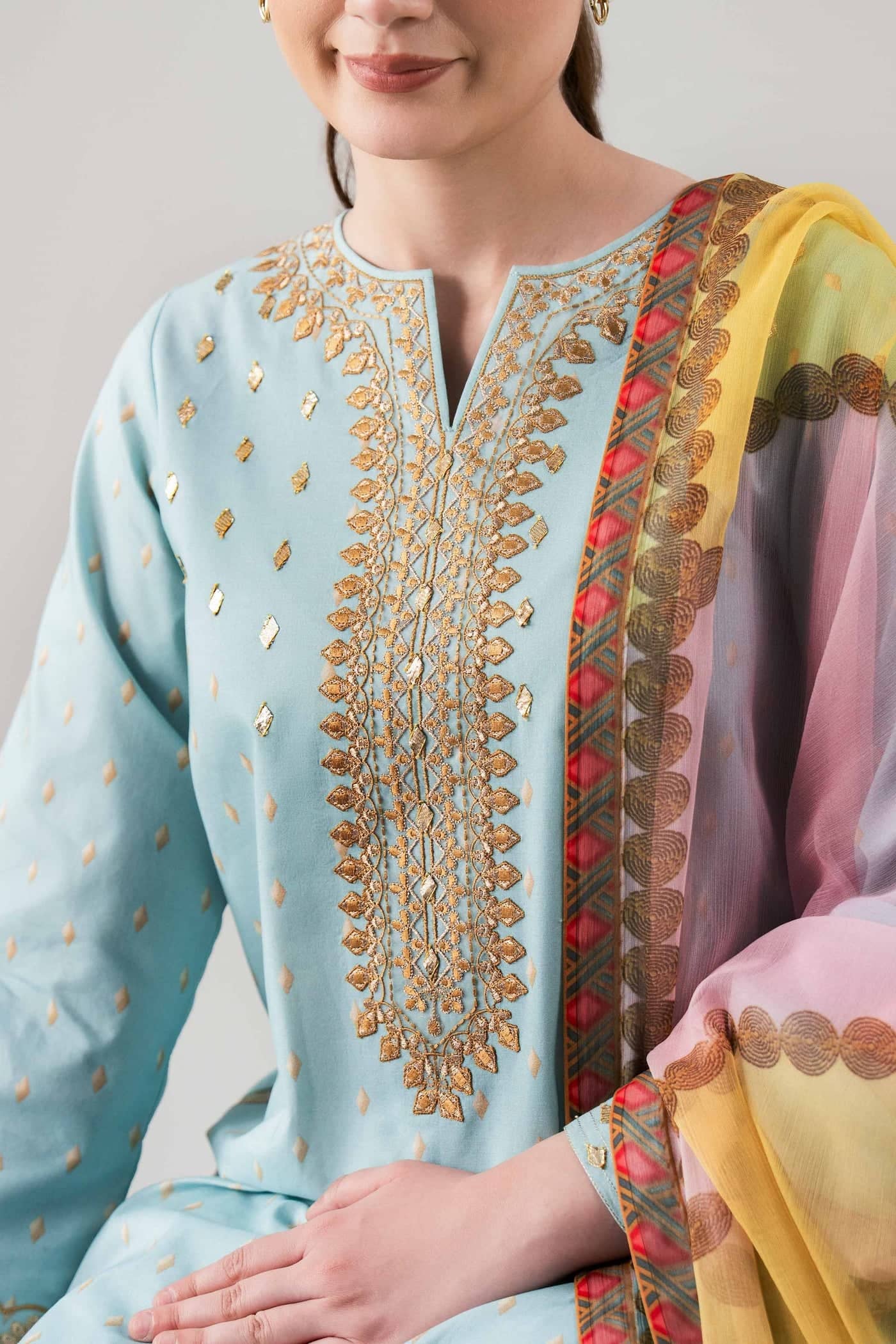 Restocked/Nishat Eid Launch/42601016/Shirt Dupatta Set