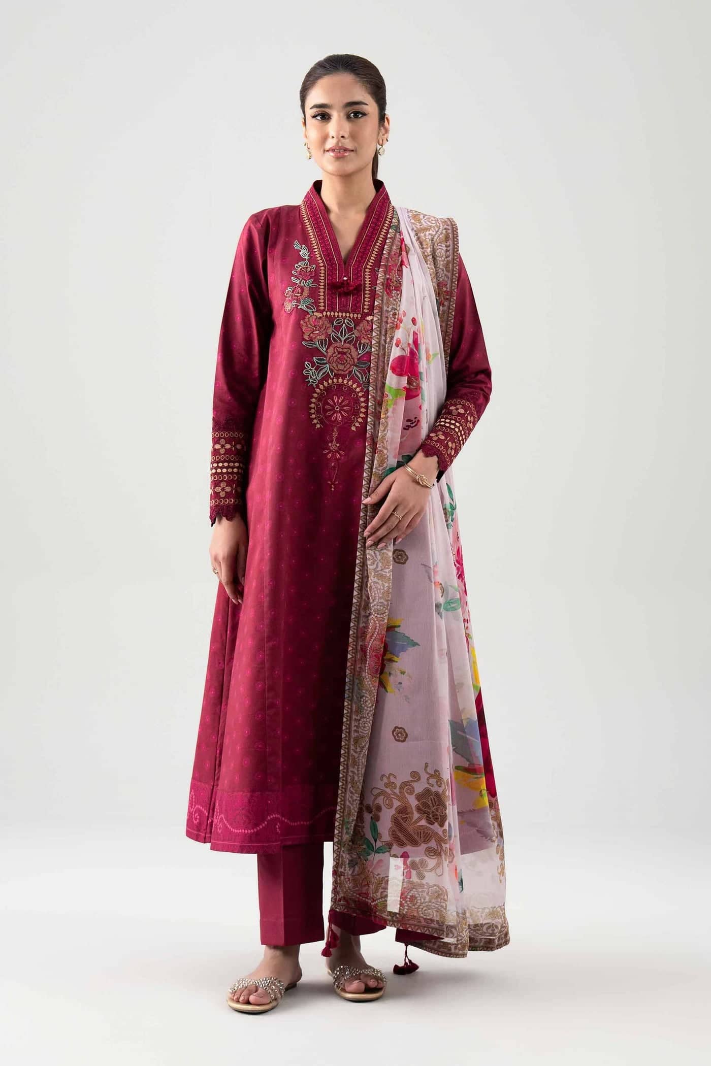 Nishat Eid Launch/42601017/Shirt Dupatta Set