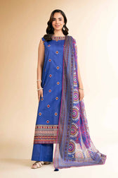 Nishat 3 Piece -Digital Printed Embroidered Suit - 42501587