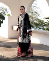 Restocked/Afsana Lawn by Nofha Official/Charlotte/Embroidered Chiffon Dupatta