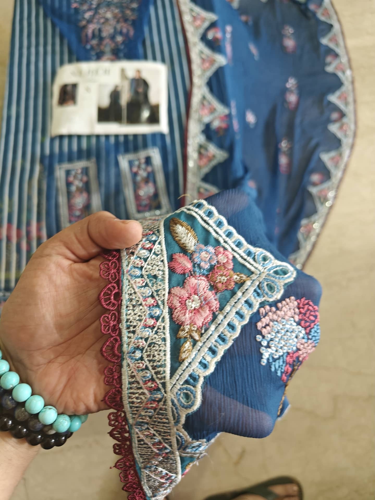 Semi Stitched Easy Stitching Solutions/Nureh Amaya Luxury Formals Chiffon/AM -23