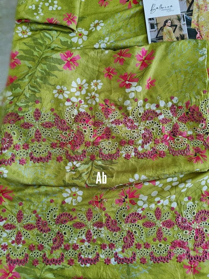 Open Pic/Nureh Ballerina/Viscose Crepe Chikankari