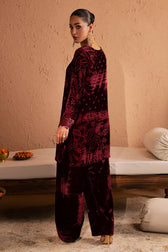 Nureh Ballerina Winter Pakistani Suits Restocked/Nureh Ballerina/Velvet Cord Sets/Hand Work/Winter Fashion