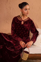 Nureh Ballerina Winter Pakistani Suits Restocked/Nureh Ballerina/Velvet Cord Sets/Hand Work/Winter Fashion