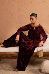 Nureh Ballerina Winter Pakistani Suits Restocked/Nureh Ballerina/Velvet Cord Sets/Hand Work/Winter Fashion