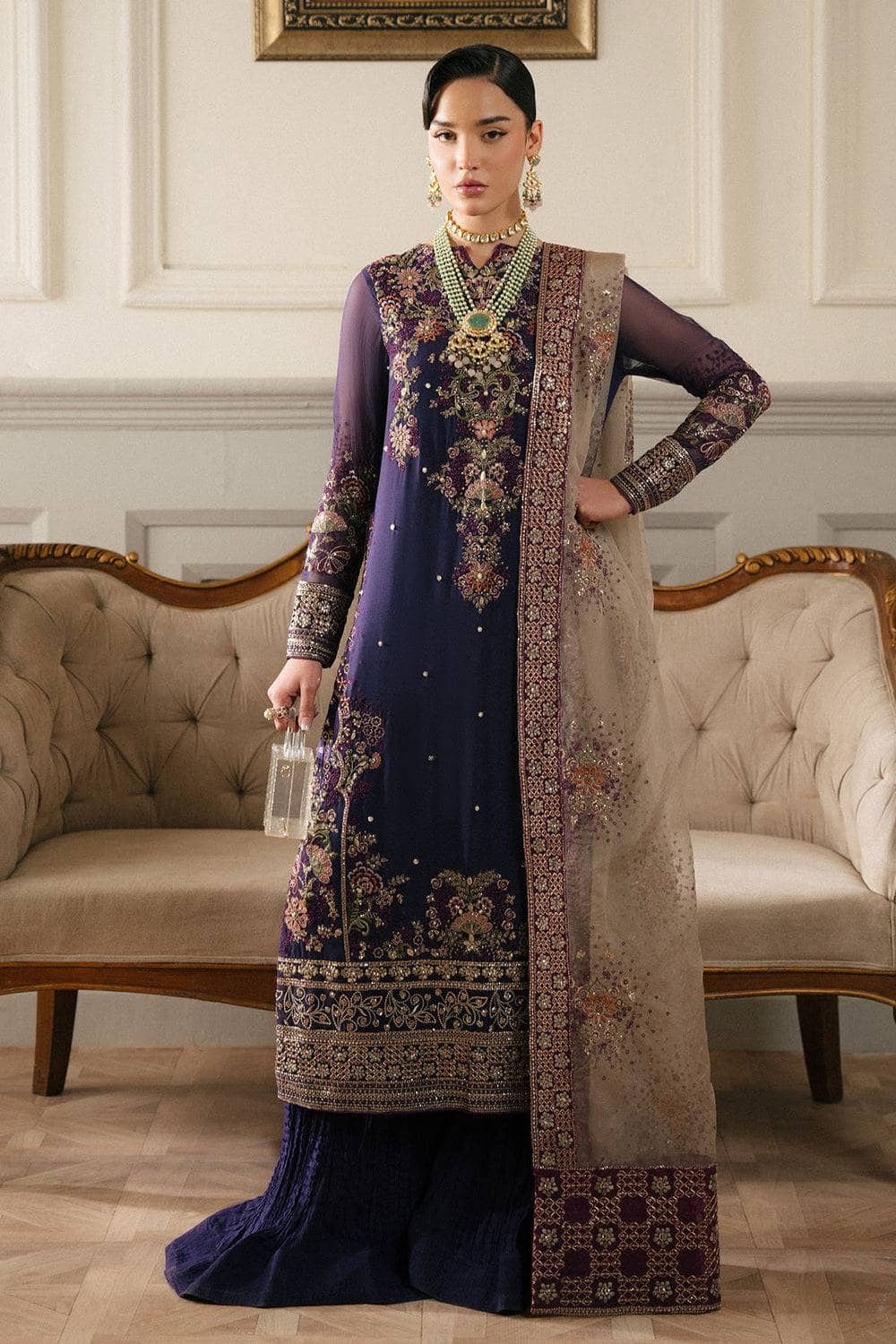 Nureh Chiffon Pakistani Suit Restocked/Nureh Elanora Luxury Wedding Formals /Vol 2