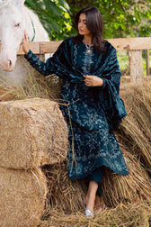 Nureh Exclusive Shawl Collection Winter Pakistani Suits Nureh Exclusive Velvet Palachi Shawl/NE 186