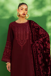 Nureh Exclusive Shawl Collection Winter Pakistani Suits Nureh Exclusive Velvet Palachi Shawl/NE 189