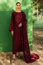 Nureh Exclusive Shawl Collection Winter Pakistani Suits Nureh Exclusive Velvet Palachi Shawl/NE 189