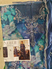 Open Pic/Nureh Maya Swiss Lawn 26/NS 162/Embroideried Chiffon Dupatta