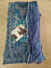 Open Pic/Nureh Maya Swiss Lawn 26/NS 162/Embroideried Chiffon Dupatta