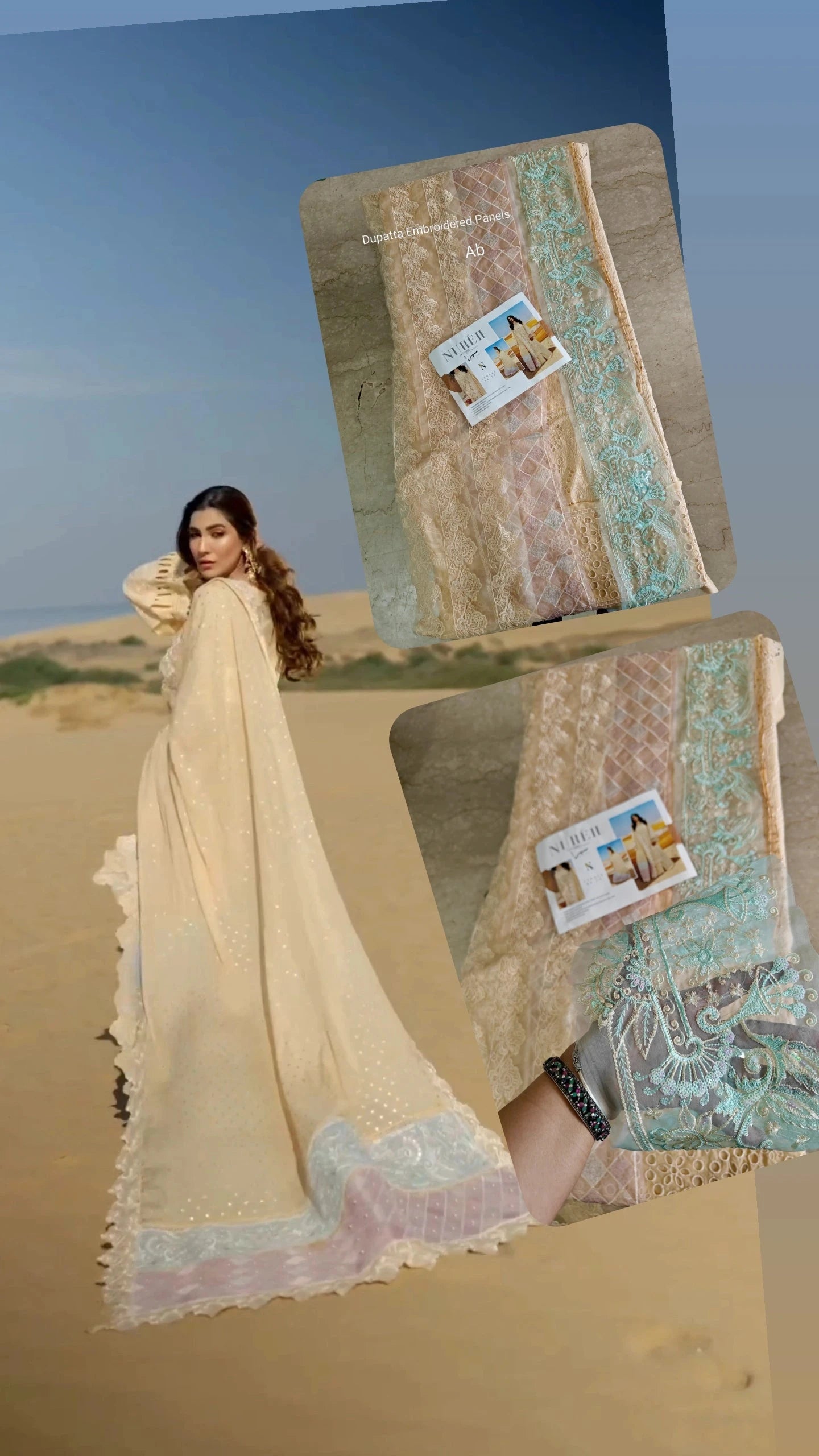 Semi Stitched/Nureh Swiss Voil/FEROCE - NE-74