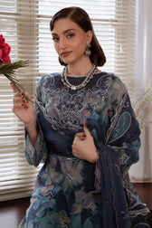 Nureh Maya Swiss Lawn 26/NS 162/Embroideried Chiffon Dupatta