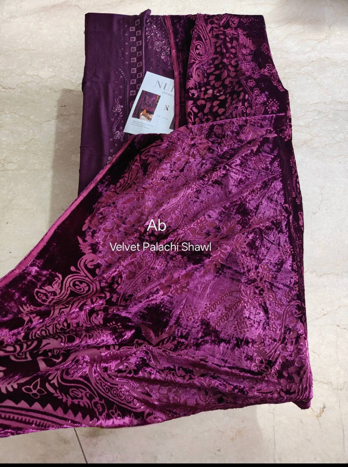 Open Pics\Nureh Exclusive 26/Warm Leather Peach/ Velvet Palachi Shawl/NE-284NE 28