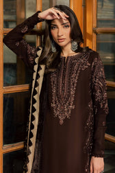 Nureh Exclusive 26/Warm Leather Peach/ Velvet Palachi Shawl/NE 285