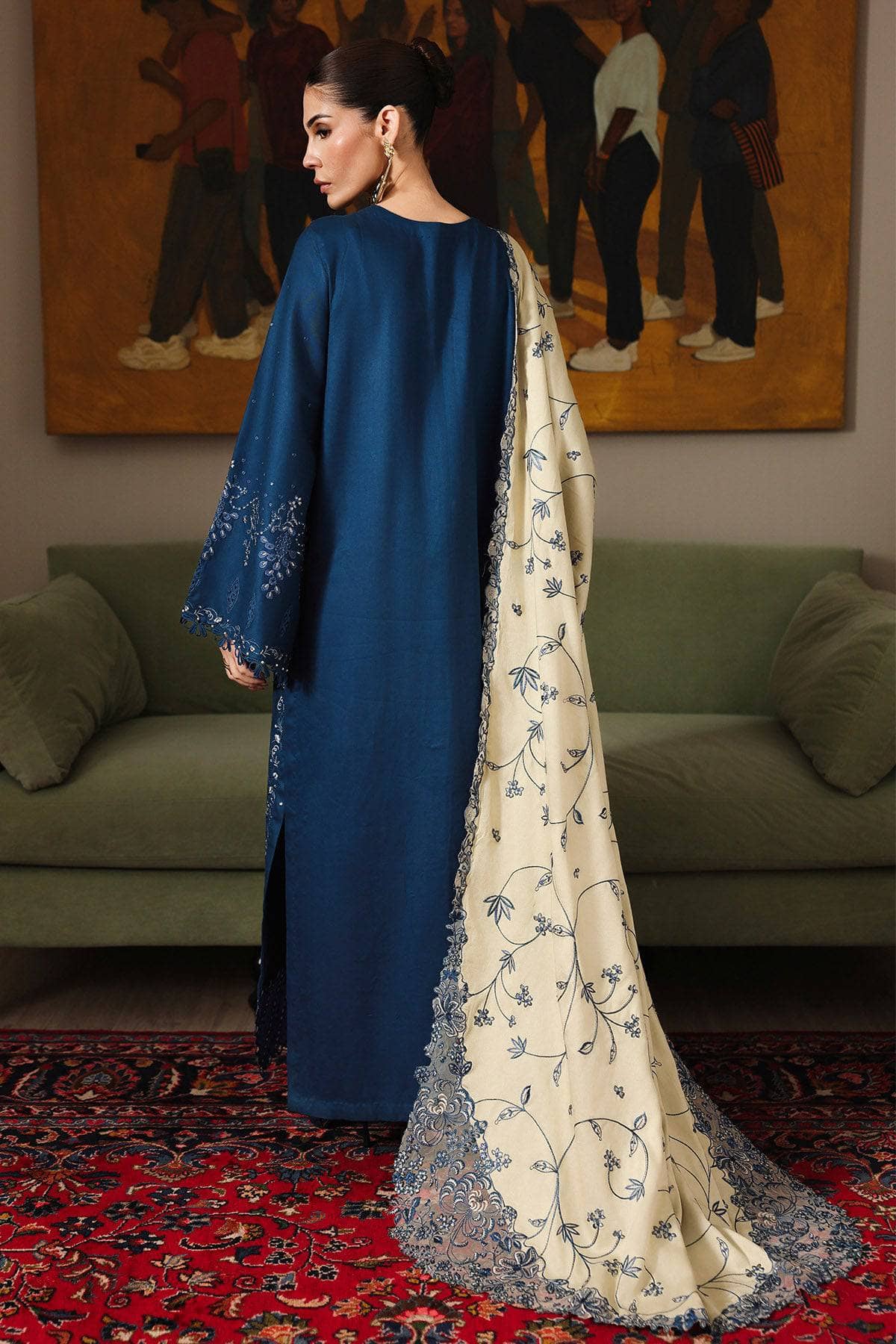 Nureh Marina Exclusive Winter/NE 277/Embroideried Woolen Shawl