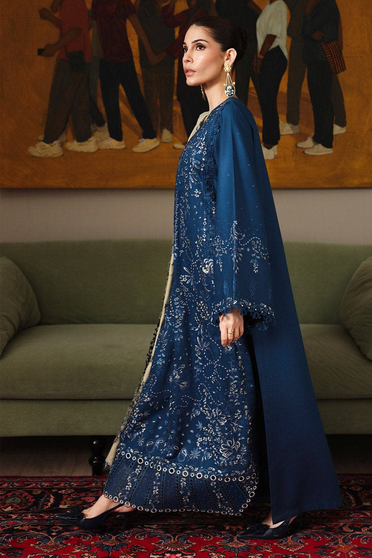 Nureh Marina Exclusive Winter/NE 277/Embroideried Woolen Shawl