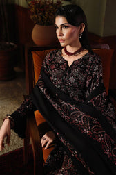 Nureh Marina Exclusive Winter/NE 281/Embroideried Woolen Shawl