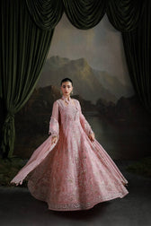 Qalamkar Chiffon Pakistani Suit Qalamkar Elirah Wedding Formals 25/Hand Work/