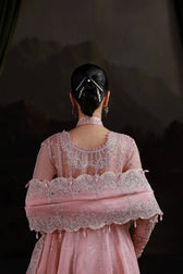 Qalamkar Chiffon Pakistani Suit Qalamkar Elirah Wedding Formals 25/Hand Work/