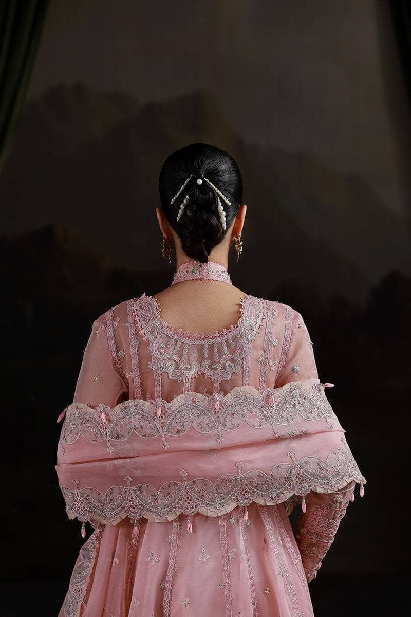 Qalamkar Chiffon Pakistani Suit Qalamkar Elirah Wedding Formals 25/Hand Work/