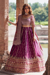 Qalamkar Chiffon Pakistani Suit Qalamkar Wedding Formals 24/Vol2/Alya SH-04