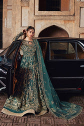 Qalamkar Chiffon Pakistani Suit Qalamkar Wedding Formals 24/Vol2/Hala SH-06