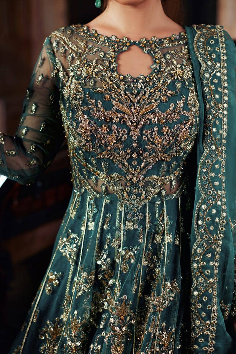 Qalamkar Chiffon Pakistani Suit Qalamkar Wedding Formals 24/Vol2/Hala SH-06