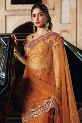 Qalamkar Chiffon Pakistani Suit Qalamkar Wedding Formals 24/Vol2/Raniya SH -02