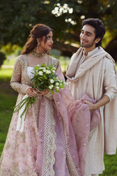 Qalamkar Chiffon Pakistani Suit Qalamkar Wedding Formals 24/Vol2/Saira SH-08