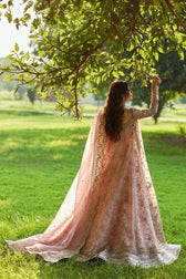 Qalamkar Chiffon Pakistani Suit Qalamkar Wedding Formals 24/Vol2/Saira SH-08