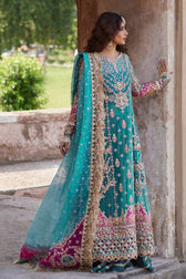 Qalamkar Chiffon Pakistani Suit Qalamkar Wedding Formals 24/Vol2/Sama SH-03