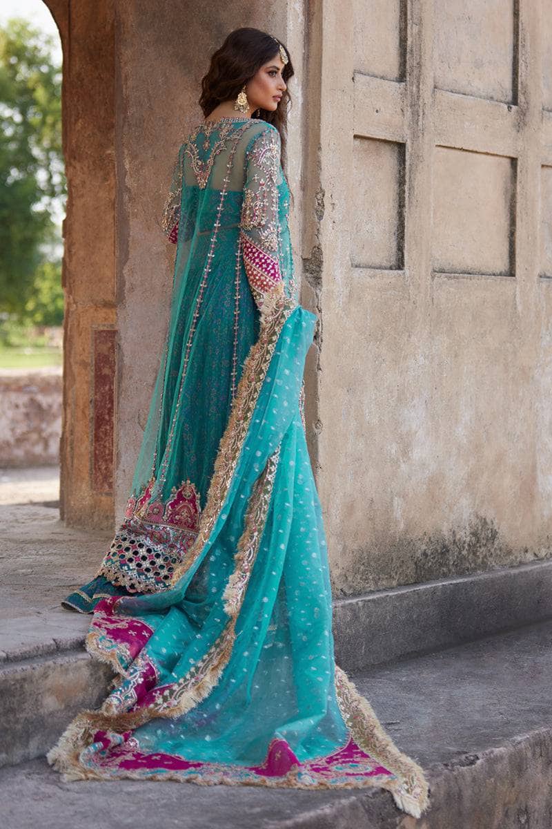 Qalamkar Chiffon Pakistani Suit Qalamkar Wedding Formals 24/Vol2/Sama SH-03