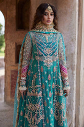 Qalamkar Chiffon Pakistani Suit Qalamkar Wedding Formals 24/Vol2/Sama SH-03