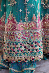 Qalamkar Chiffon Pakistani Suit Qalamkar Wedding Formals 24/Vol2/Sama SH-03