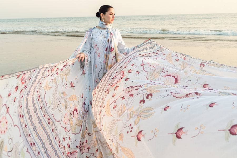 Restocked/Qalamkar Sahil Luxury Lawn 25/FK-02 ISABELLA
